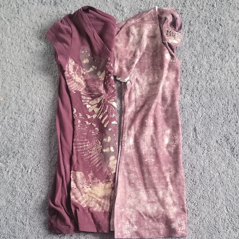 Mudd Purple Graphic T-Shirt Dress